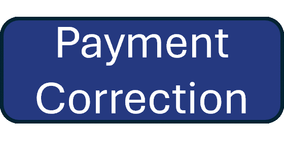 Payment correction button